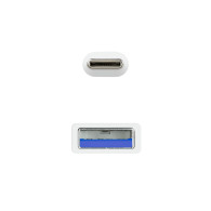 CABLE USB 3.1 GEN2 10GBPS 3A USB-C M-A M BLAN 1.0M NANOCABLE 10.01.4001-W