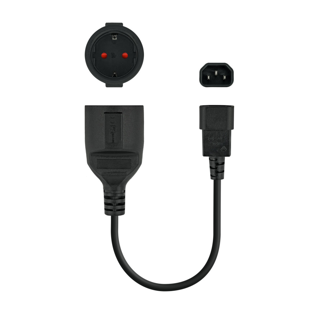CABLE ADAPTADOR SALIDA SAI IEC A SCHUKO HEMBRA NANOCABLE 10.22.0901