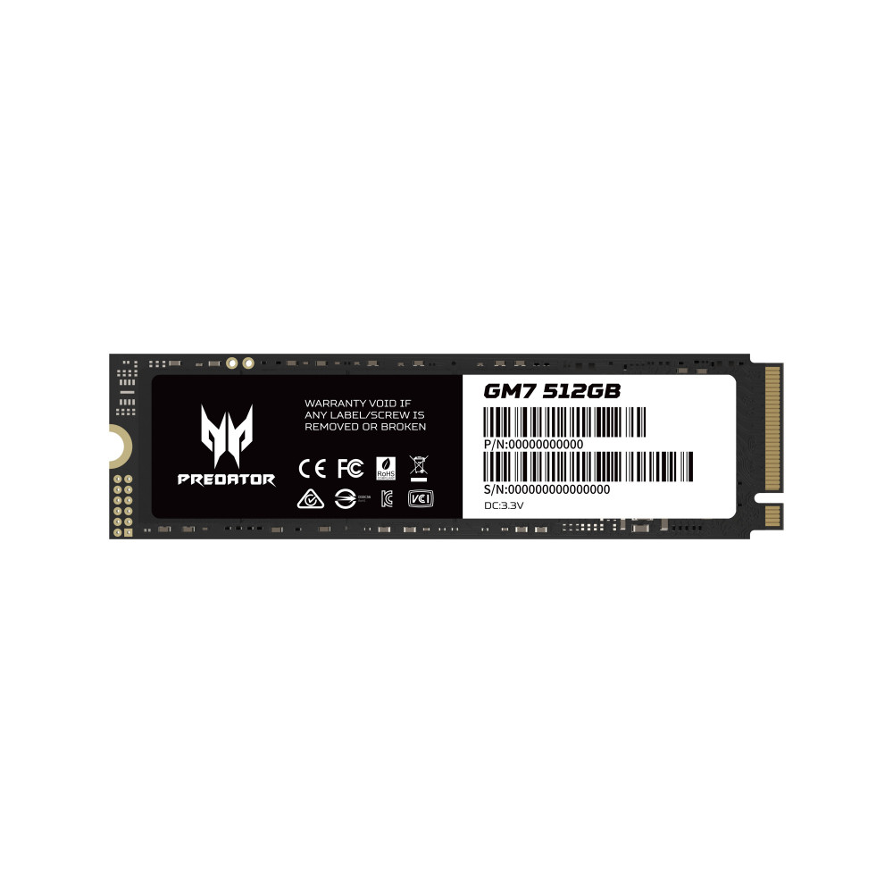 HD SSD 512GB ACER PREDATOR M.2 PCIE GEN4 NVMe GM7 BL.9BWWR.117
