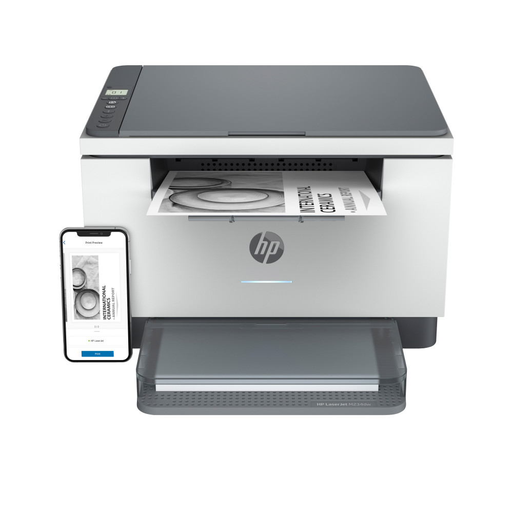 IMPRESORA HP LASERJET MONOCROMO MFP M234DW WIFI DUPLEX 6GW99F BLANCA(135A)