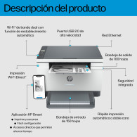 IMPRESORA HP LASERJET MONOCROMO MFP M234DW WIFI DUPLEX 6GW99F BLANCA(135A)
