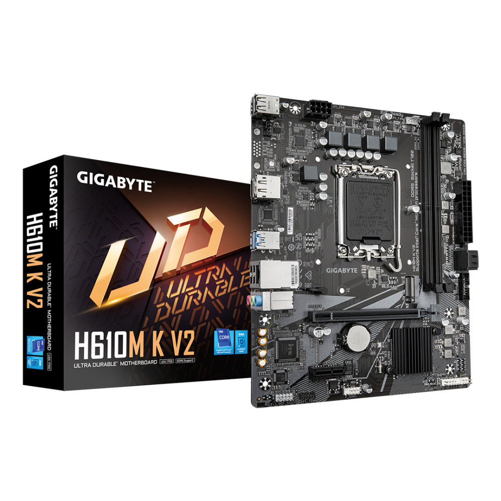 PB S1700 GIGABYTE H610M K V2 2DDR5 PCI4 LAN 2.5 2SATA3 M2 HDMI DP MATX
