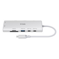HUB USB-C D-LINK 10-IN-1 USB-C HUB 2XHDMI RJ45 2P USB-C 100W DUP-A01
