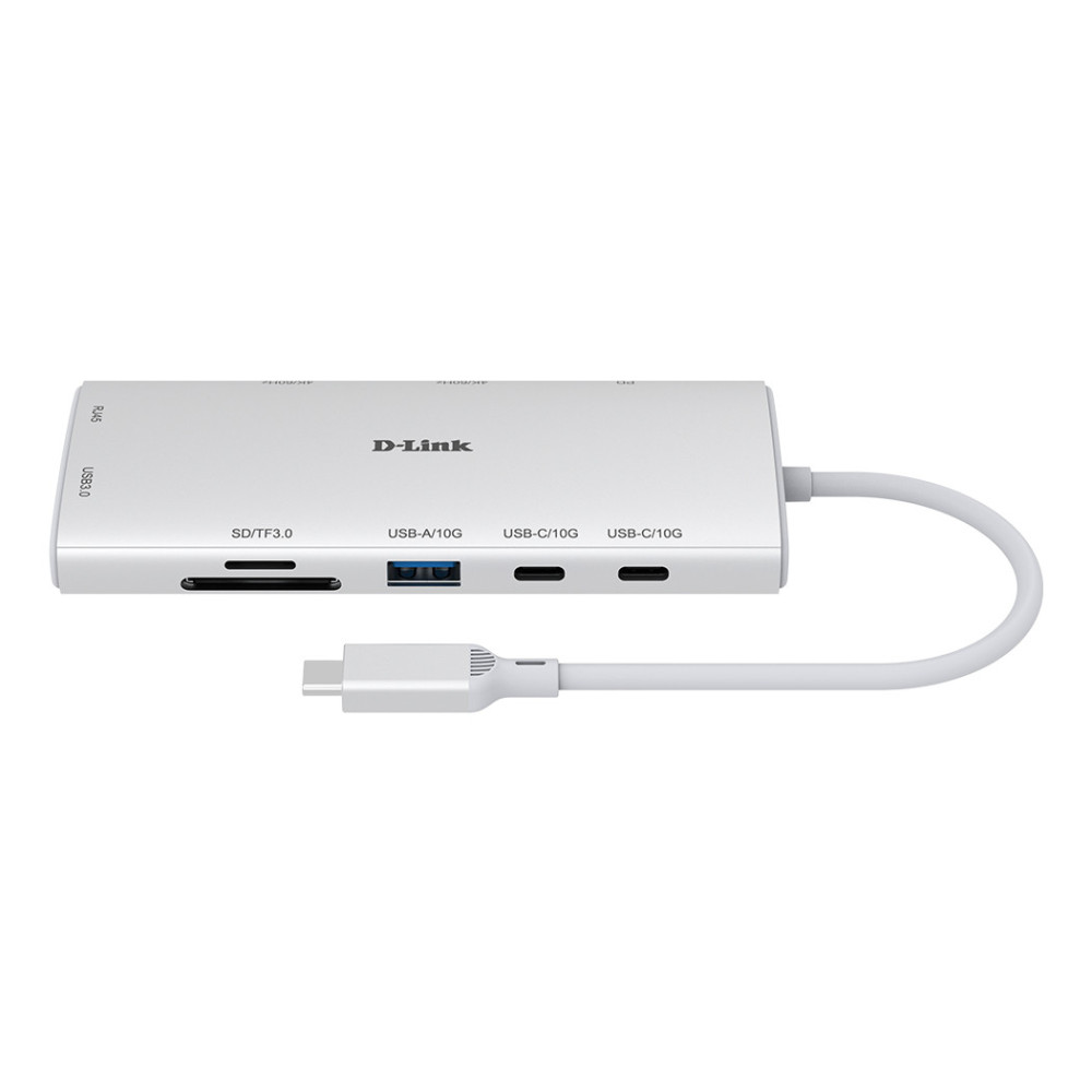 HUB USB-C D-LINK 10-IN-1 USB-C HUB 2XHDMI RJ45 2P USB-C 100W DUP-A01