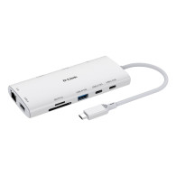 HUB USB-C D-LINK 10-IN-1 USB-C HUB 2XHDMI RJ45 2P USB-C 100W DUP-A01