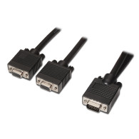 CABLE BIFURCADOR SVGA HDB15M-2XHDB15H NEGRO 45 CM AISENS A113-0081