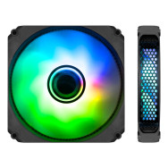 VENTILADOR CAJA ADICIONAL 12X12 ARGB COOLBOX INFINITY COO-VA-12AR02 NEGRO