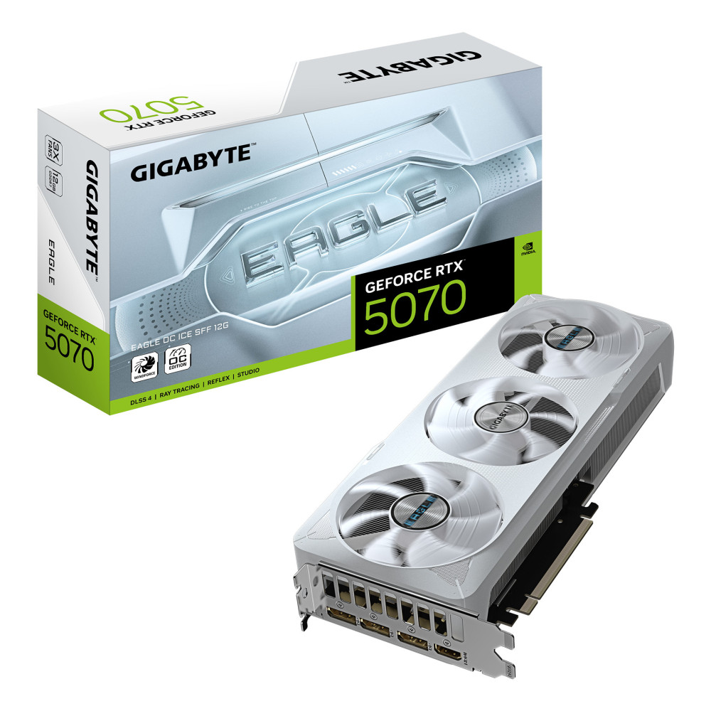Tarjeta Gráfica Gigabyte GeForce RTX 5070 EAGLE OC ICE SFF 12GB GDDR7 DLSS4