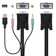 KVM SWITCH VGA USB 1U-2PC+CABLENANOCABLE 10.12.0001