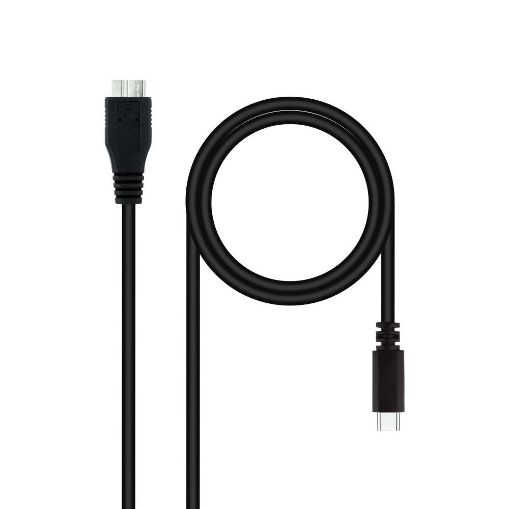 CABLE USB 3.0 USB-C M-MICRO B M NEGRO 1.0 M NANOCABLE 10.01.1201-BK