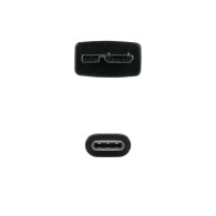 CABLE USB 3.0 USB-C M-MICRO B M NEGRO 1.0 M NANOCABLE 10.01.1201-BK