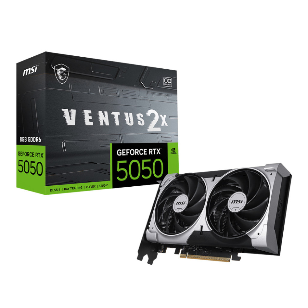 Tarjeta Gráfica MSI GeForce RTX 5050 Ventus 2X OC 8GB GDDR6