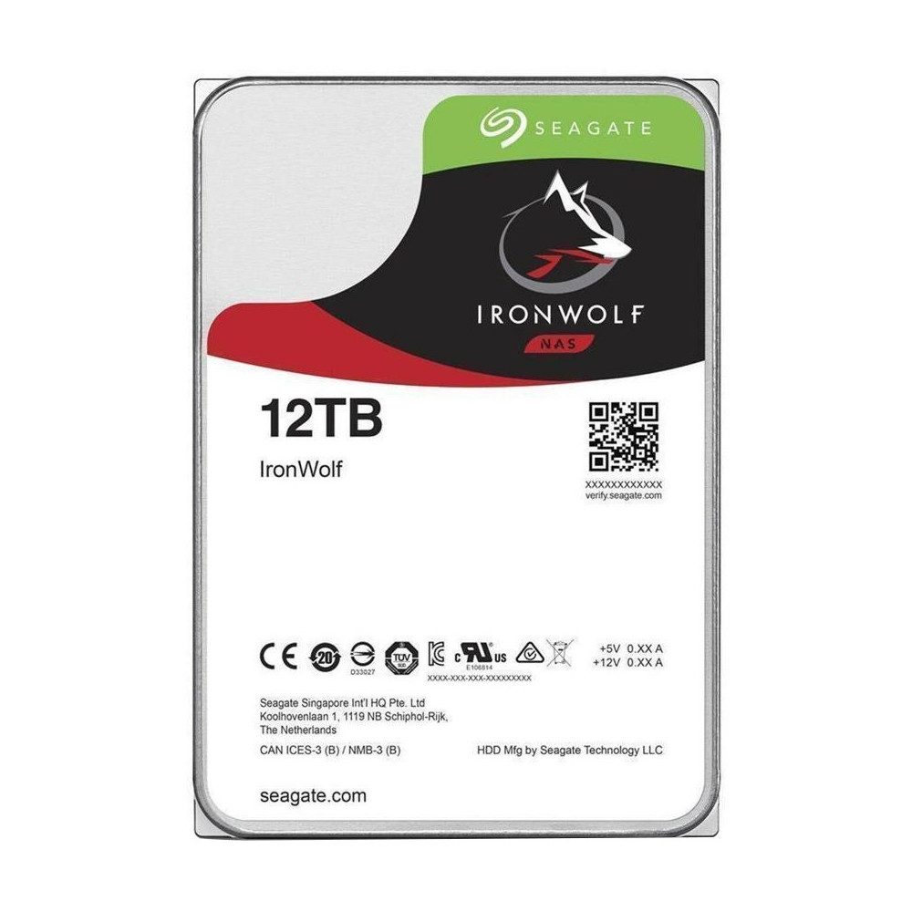 HD SATA III 12TB SEAGATE 7200RPM 256MB NAS IRONWOLF ST12000VN0008