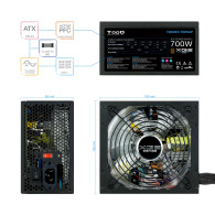 FUENTE ALIMENTACION ATX 700W TOOQ 80+ BRONZE TQXGEII-700SAPuc