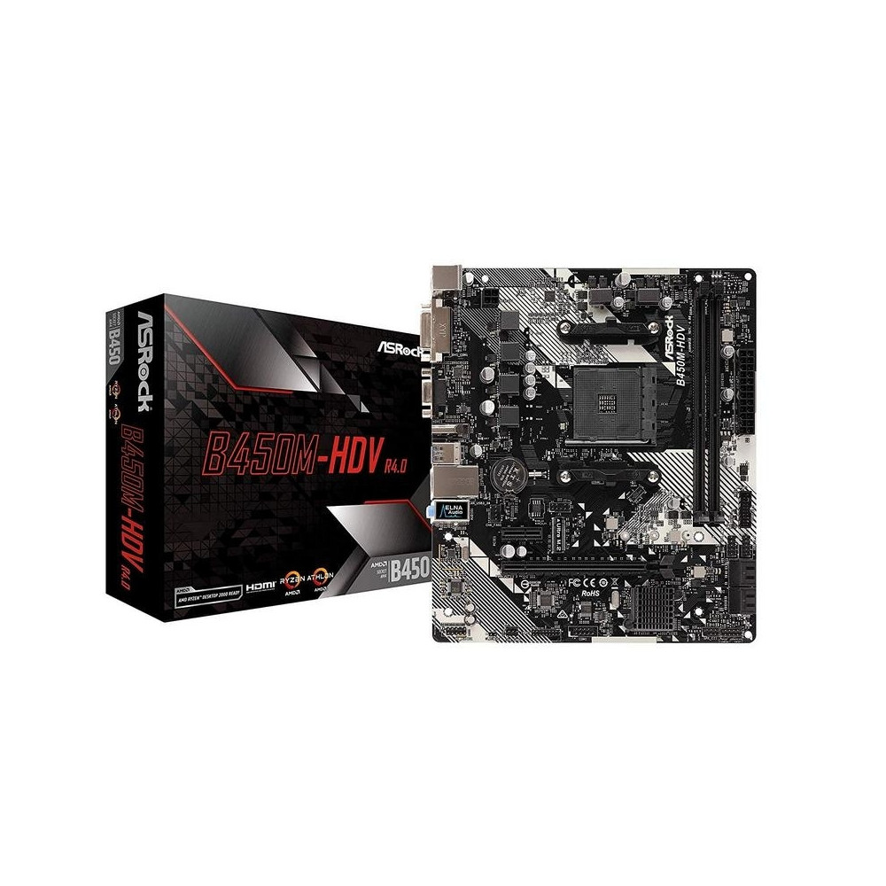 PB AMD SAM4 ASROCK B450M HDV R20 2DDR4 PCIE 4SATA3 1HDMI 6USB31 2USB20 M2 MATX