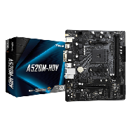 PB AMD SAM4 ASROCK A520M-HDV 4SATA3 M2 6USB32 PCIE HDMI DVI VGA MATX