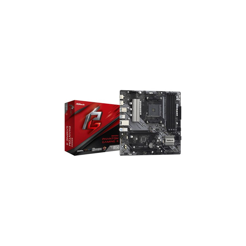PB AMD SAM4 ASROCK B550M PHANTOM GAMING 4 4DDR4 4SATA3 USB3.2 M2 HDMI DP MATX