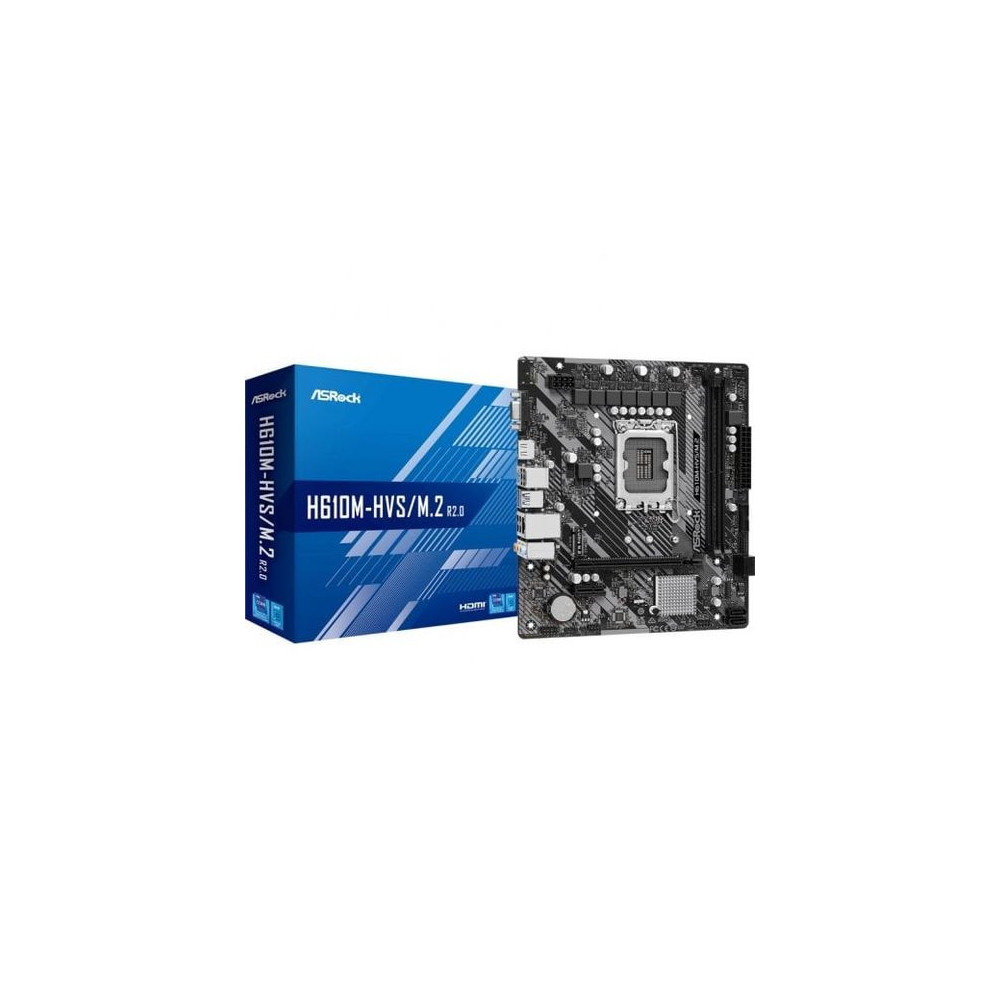 PB S1700 ASROCK H610M-HVS/M.2 2DDR4 SATA PCIE HDMI DVI DP M2 mATX