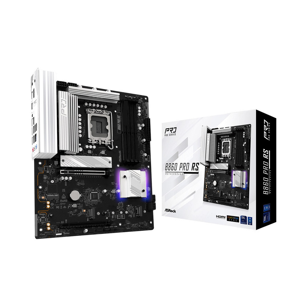 PB S1851 ASROCK B860 PRO RS 4DDR5 PCI5.0 LAN2.5 4SATA3 M2 HDMI ATX
