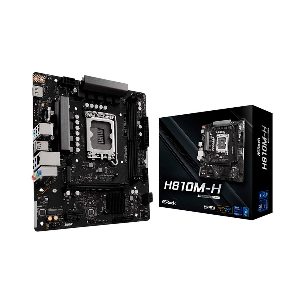 PB S1851 ASROCK H810M-H 2DDR5 PCI4.0 LAN GIGABIT 4XSATA3 2XM2 2HDMI MATX