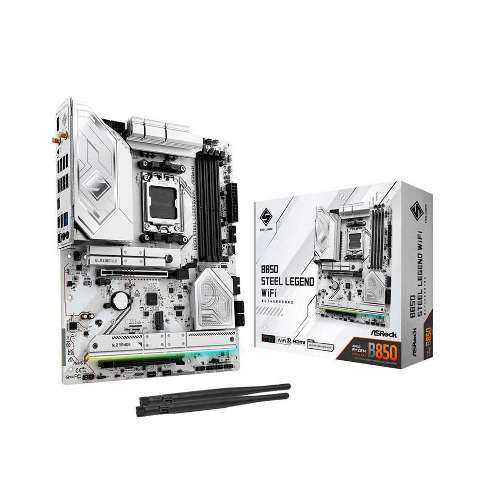 PB AMD SAM5 ASROCK B850 STEEL LEGEND WIFI 4DDR5 PCIE 4SATA3 USB3.2 M2 HDMI ATX
