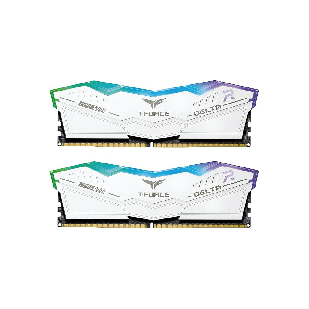 KIT MEMORIA RAM TEAMGROUP DELTA 32GB (2X16GB) DDR5 5600MHZ RGB WHITE