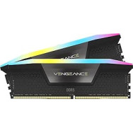 KIT MEMORIA RAM CORSAIR VENGEANCE 16GB (2X8GB) DDR5 5200MHZ RGB CL40 BLACK