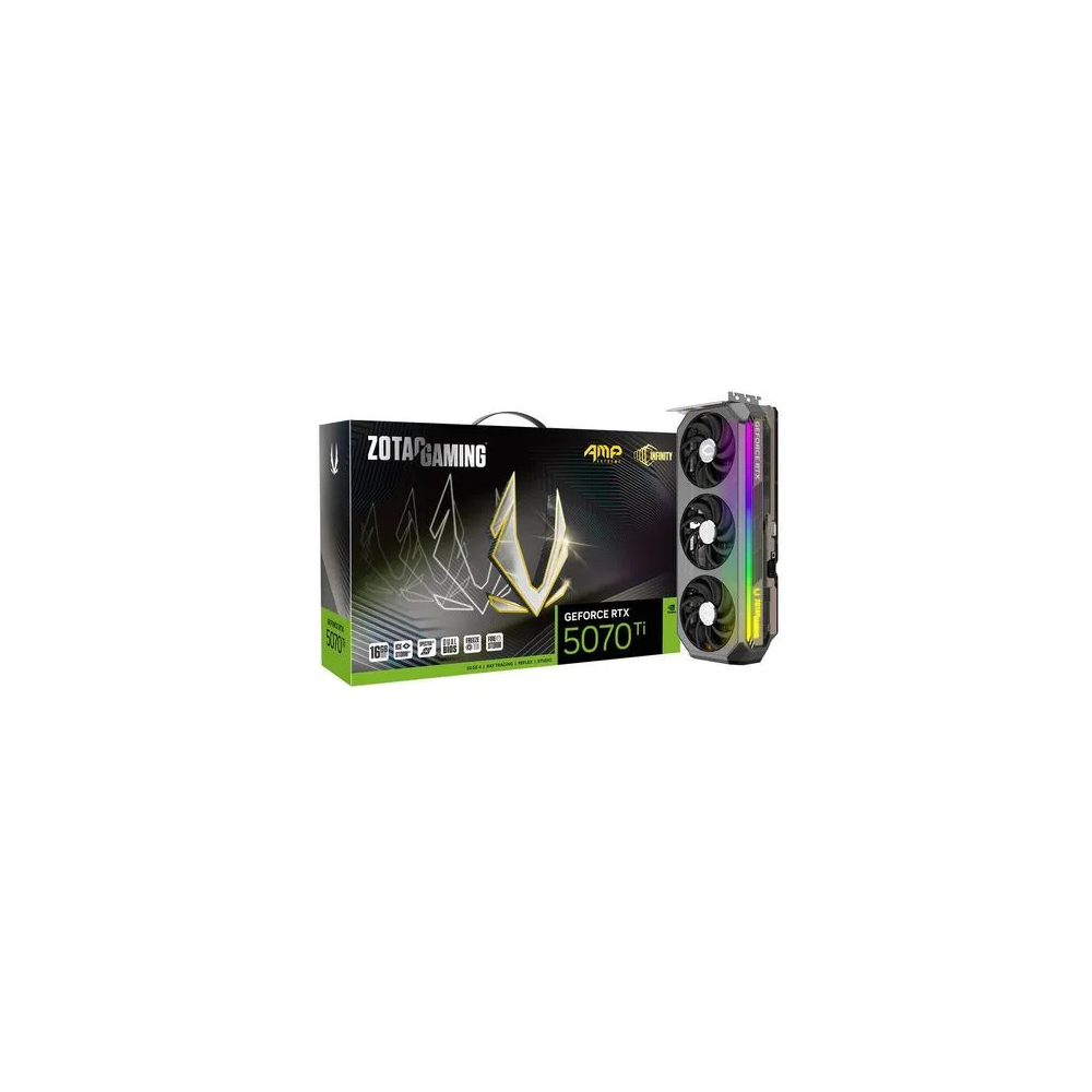 TARJETA DE VIDEO NVIDIA ZOTAC RTX 5070 TI AMP EXTREME INFINITY 3X 16GB GDDR7