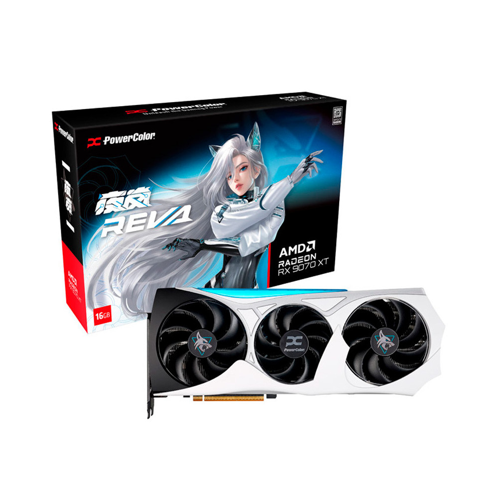 Tarjeta Gráfica PowerColor HellHound Reva AMD Radeon RX 9070 XT 16GB GDDR6