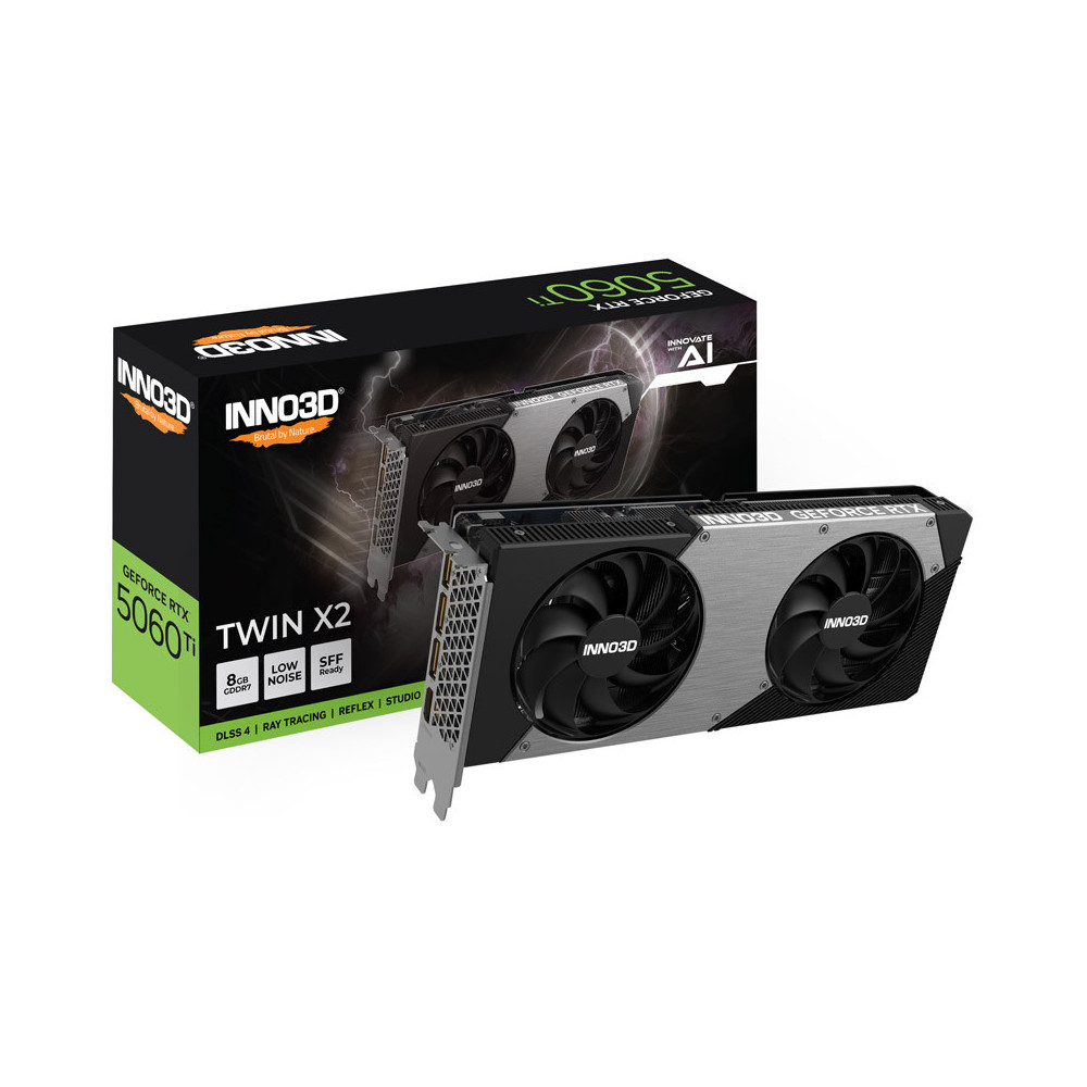 Tarjeta Gráfica INNO3D GeForce RTX 5060 Ti TWIN X2 8GB GDDR7 DLSS4