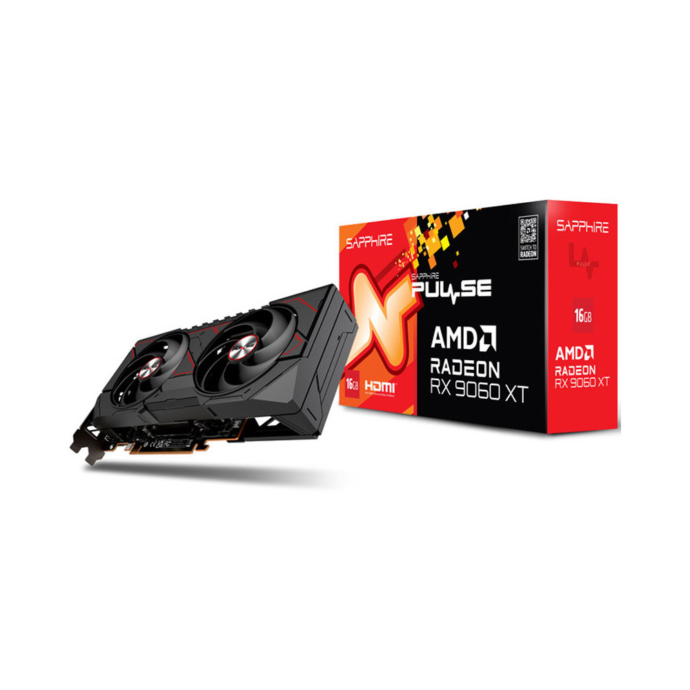 Tarjeta Gráfica Sapphire Pulse AMD Radeon RX 9060 XT Gaming OC 16GB GDDR6