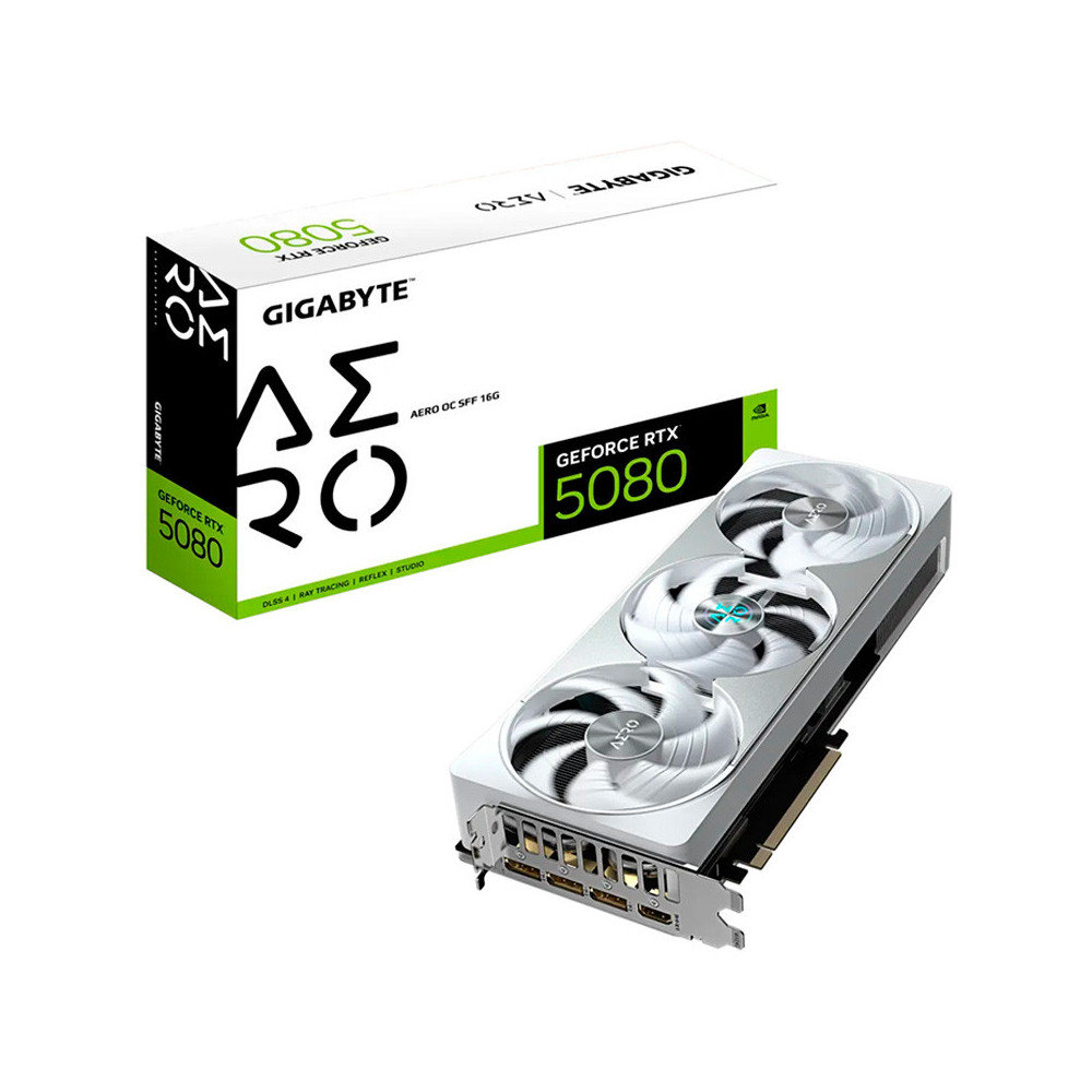 Tarjeta Gráfica Gigabyte GeForce RTX 5080 AERO OC 16GB GDDR7 DLSS4
