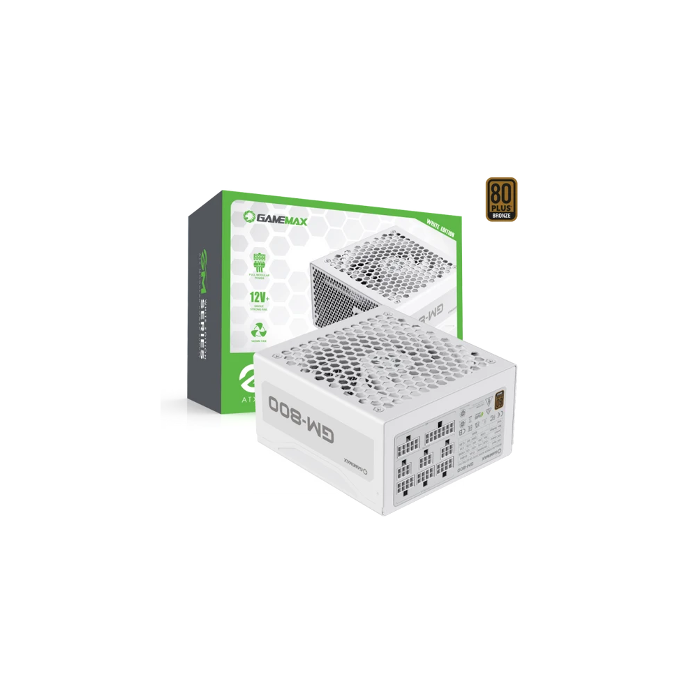 FUENTE DE ALIMENTACION GM 800W FULL MODULAR 80+ BRONZE WHITE