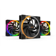 VENTILADOR CAJA ADICIONAL 12X12 BE QUIET LIGHTWINGS 120HS ARGB BLACK TRIPLE PACK