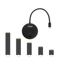 DOCK 1x SSD M.2 NVMe PICe USB-C 3.2 GEN 2 NEGRO TOOQ TQDS-100B