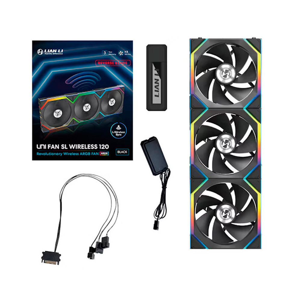 Lian Li UNI Fan SL-Wireless 120-Triple Pack (hoja inversa) Ventilador ARGB