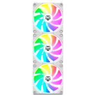 VENTILADOR 12X12 12CM NOX EASY LINK ARGB PACK 3U. blanco