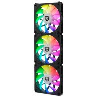 VENTILADOR 12X12 12CM NOX EASY LINK ARGB NEGRO