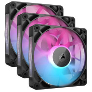 VENTILADOR CAJA ADICIONAL 12X12 CORSAIR RX120 ICUE LINK RGB BLACK PACK 3 UNIDADES