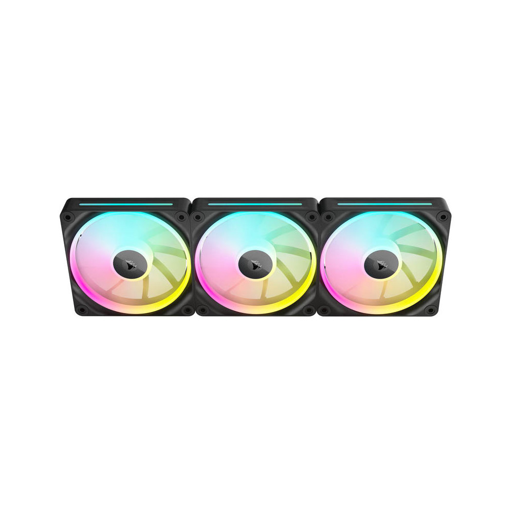VENTILADOR CAJA ADICIONAL 12X12 CORSAIR LX120 ICUE LINK RGB NEGRO STARTER KIT 3U