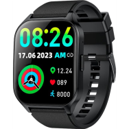 Smartwatch COOL Pantalla Amoled Curved Silicona Negro (Llamadas, Salud, Deporte)