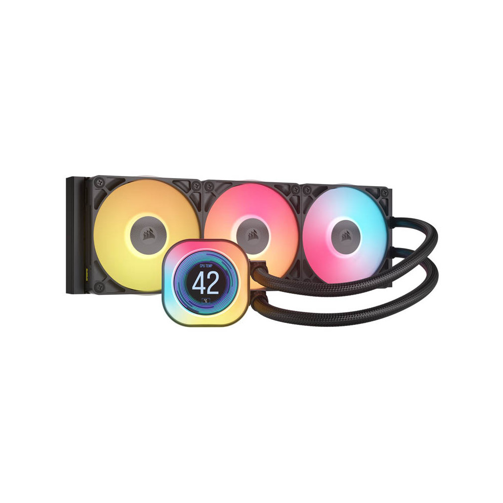 Kit Refrigeración Líquida Corsair iCUE LINK TITAN RGB 360 RX LCD Negro