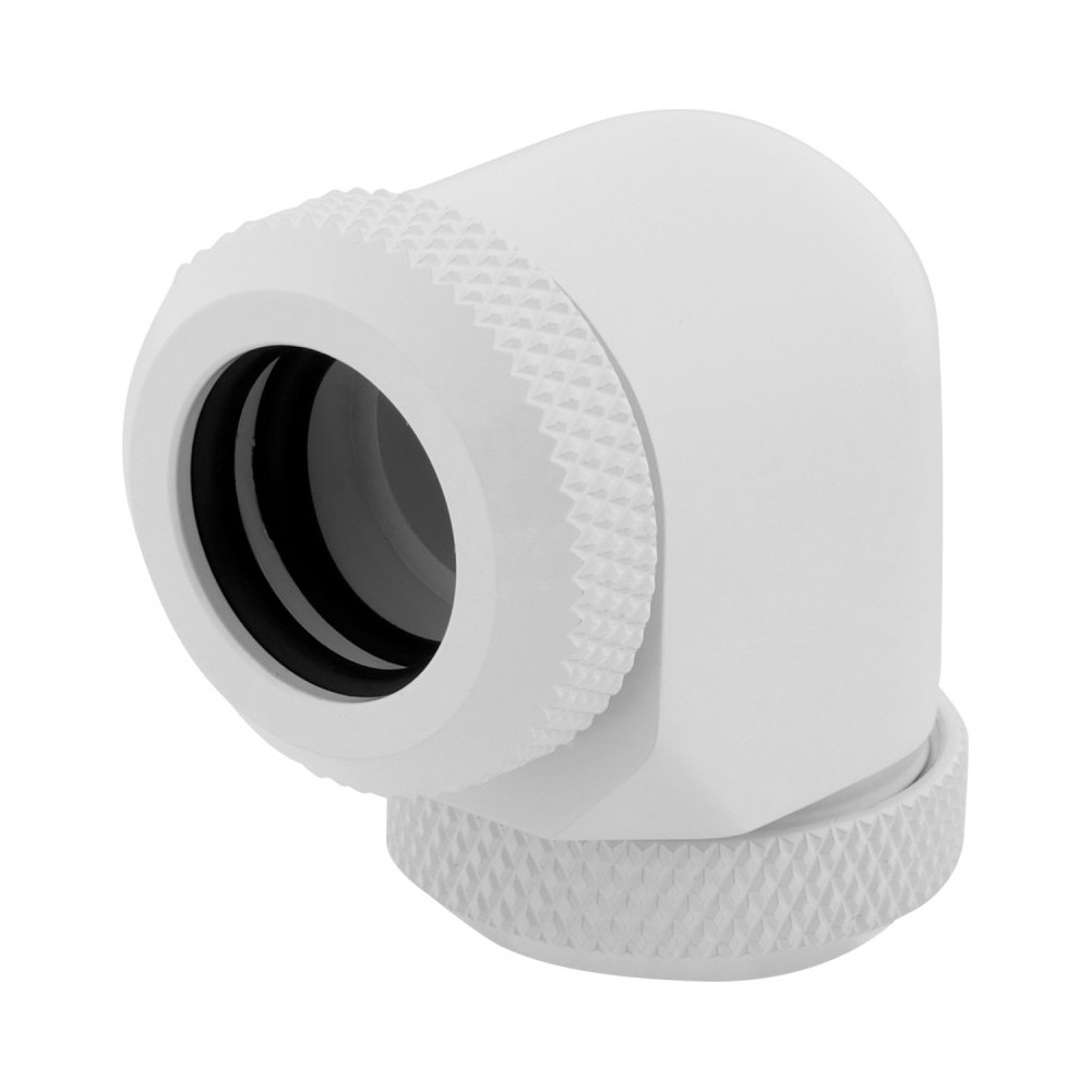 REFRIGERACION CUSTOM CORSAIR HYDROX CODO RIGIDO12MM Series XF BLANCO 2UNDS