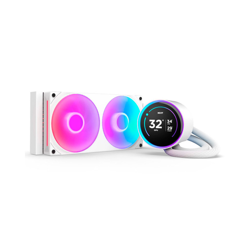 Kit Refrigeración Líquida NZXT Kraken Elite 240 RGB (2025) LCD Display Blanco