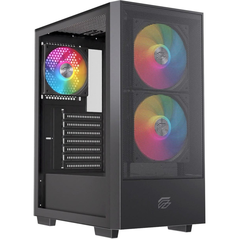 CAJA ATX SEMITORRE EINAREX P100 RGB NEGRA 3 FANS EXCS-PL-100R-B