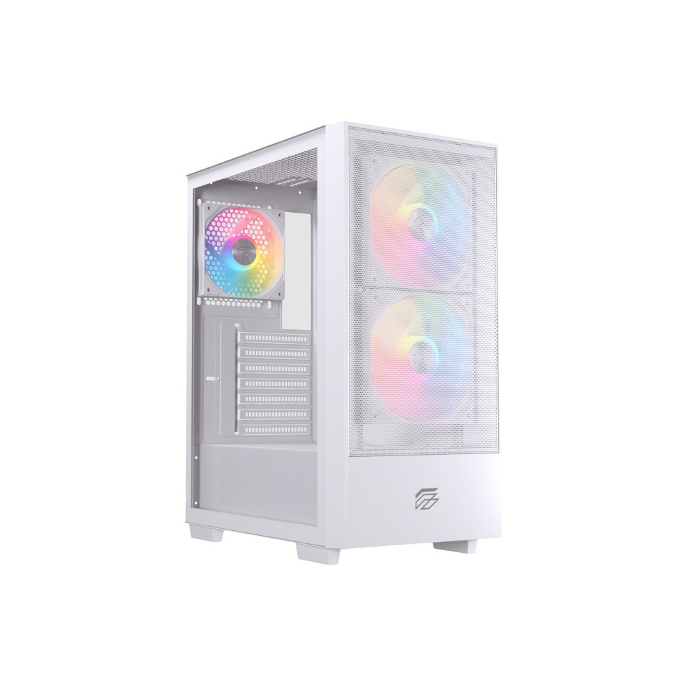 CAJA ATX SEMITORRE EINAREX P100 RGB BLANCA 3 FANS EXCS-PL-100R-W