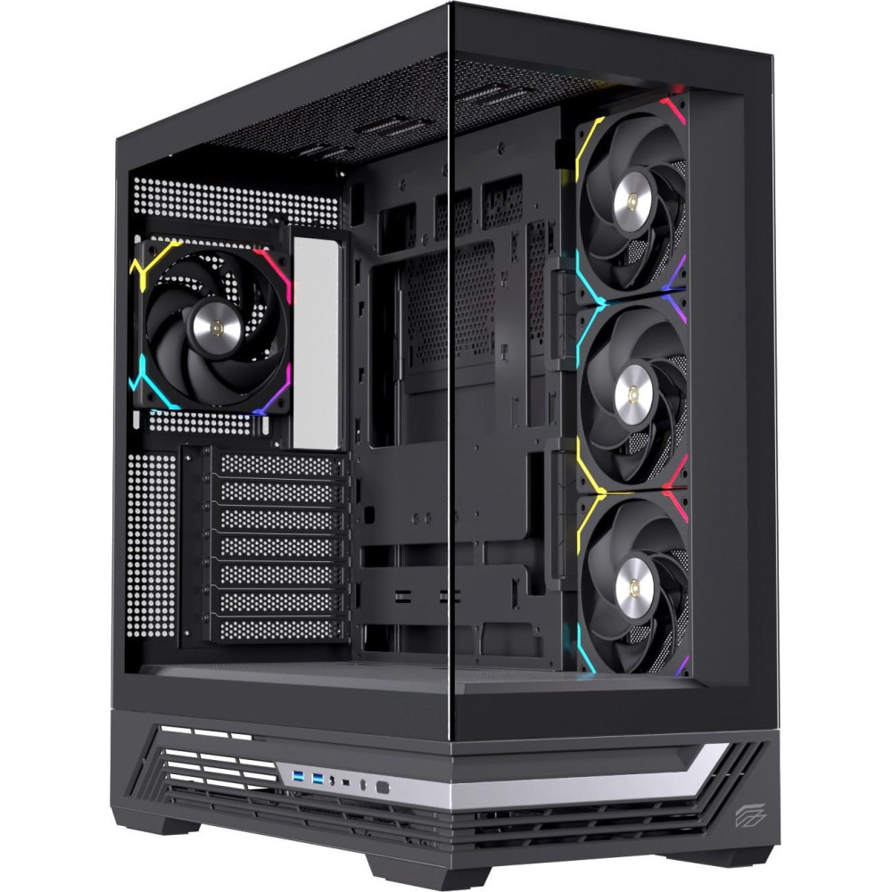 CAJA ATX SEMITORRE EINAREX S800 RGB 4 FANS NEGRA EXCS-PR-800R-B