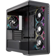 CAJA MICRO-ATX SEMITORRE EINAREX ZM800 RGB 4 FANS NEGRA EXCS-ZM-800R-B