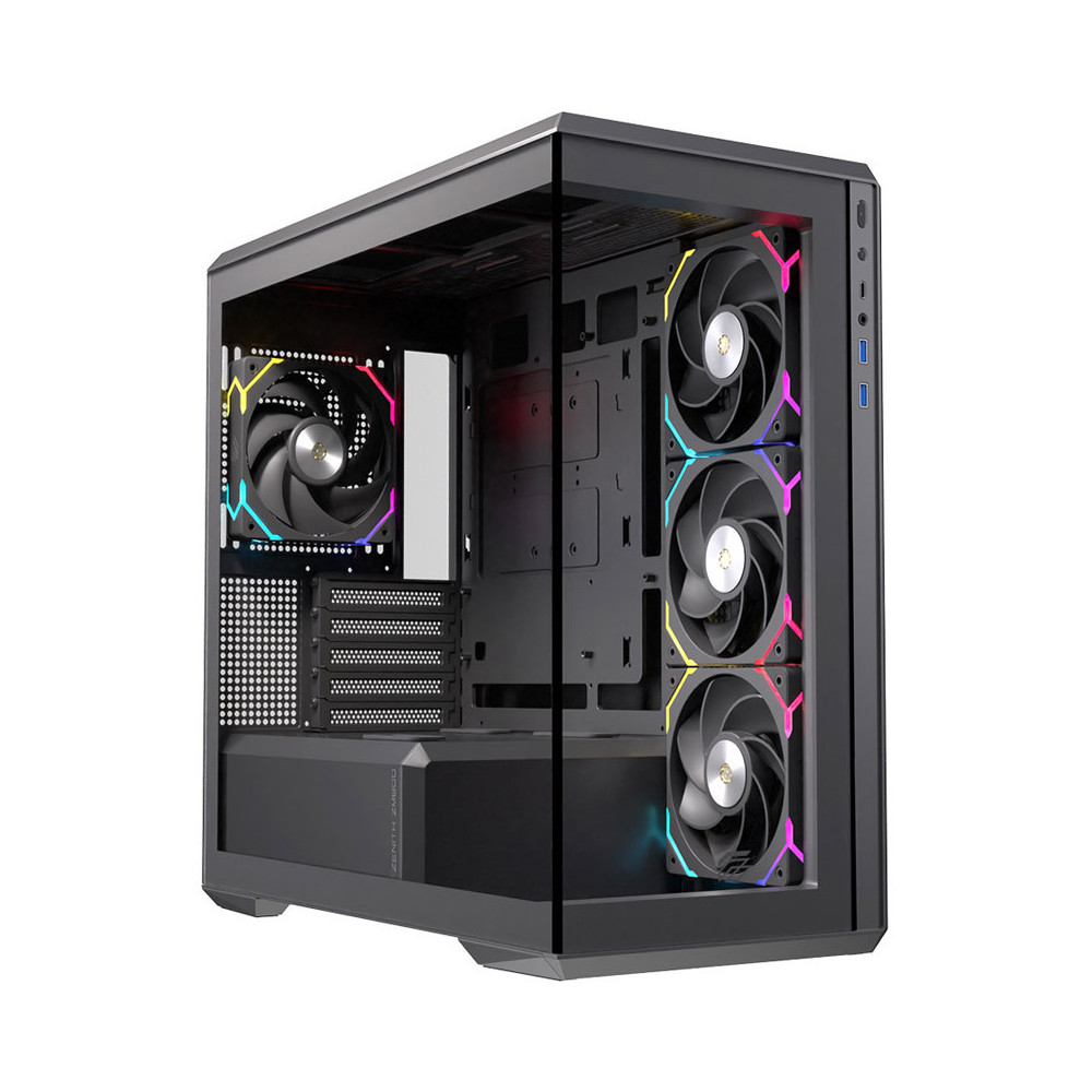 CAJA MICRO-ATX SEMITORRE EINAREX ZM800 RGB 4 FANS NEGRA EXCS-ZM-800R-B