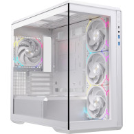 CAJA MICRO-ATX SEMITORRE EINAREX ZM800 RGB 4 FANS BLANCA EXCS-ZM-800R-W